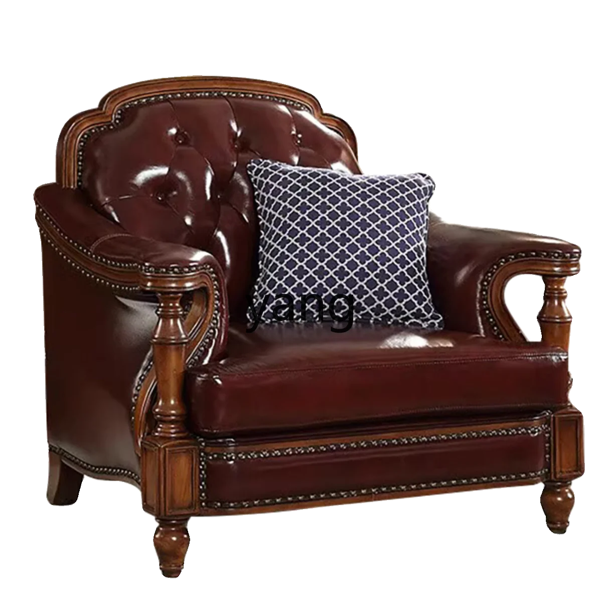 

LZR Genuine Leather Sofa Villa Living Room Small Apartment Combination Sofa