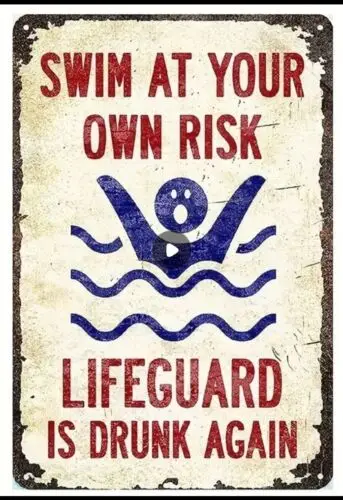 

Знак «Пыть свою собственную риску спасателя – это пьяное снова» из накладного волокна около 8 x 6 дюймов, алюминий
