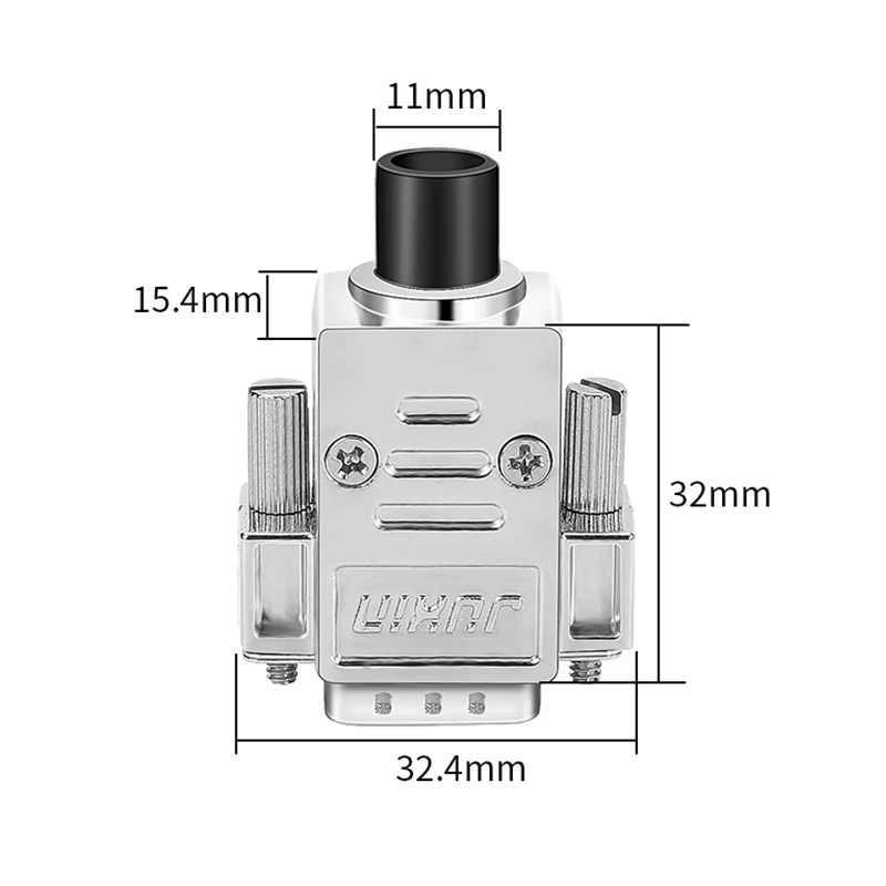 Mini Metal VGA Welding Plug Male Female 3-row 15 Pin Connector HDB15 Computer Projector High-definition Cable Connectors