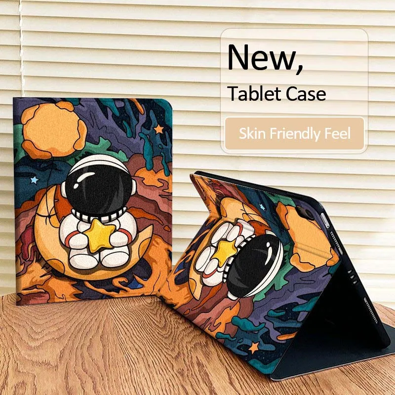

Cartoon astronaut cute For iPad Pro Air Mini 1 2 3 4 5 6 7 7th 8th 9th 10th 11th 10.2 9.7 10.5 10.9 11 12.9 Tablet Case