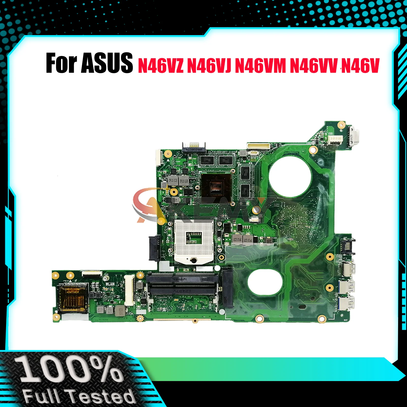 

N46VZ Laptop Motherboard For ASUS N46VV N46V N46VZ N46VB N46VJ N46VM Notebook Mainboard in stock 100% tests OK fast shipping