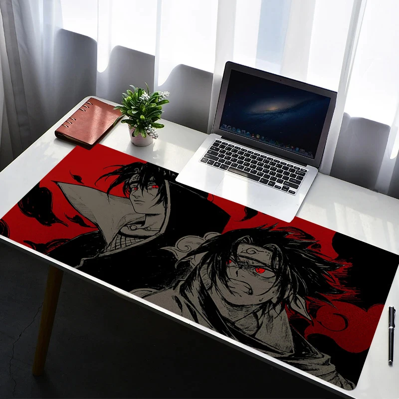 

Mouse Pad PC Non Slip Rubber Mousepad Laptop Gamer Cabinet HD Keyboard Pad Office Computer Gaming Desk Naruto Sasuke Mouse Mat