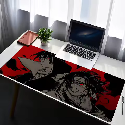 Mouse Pad PC Non Slip Rubber Mousepad Laptop Gamer Cabinet HD Keyboard Pad Office Computer Gaming Desk Naruto Sasuke Mouse Mat