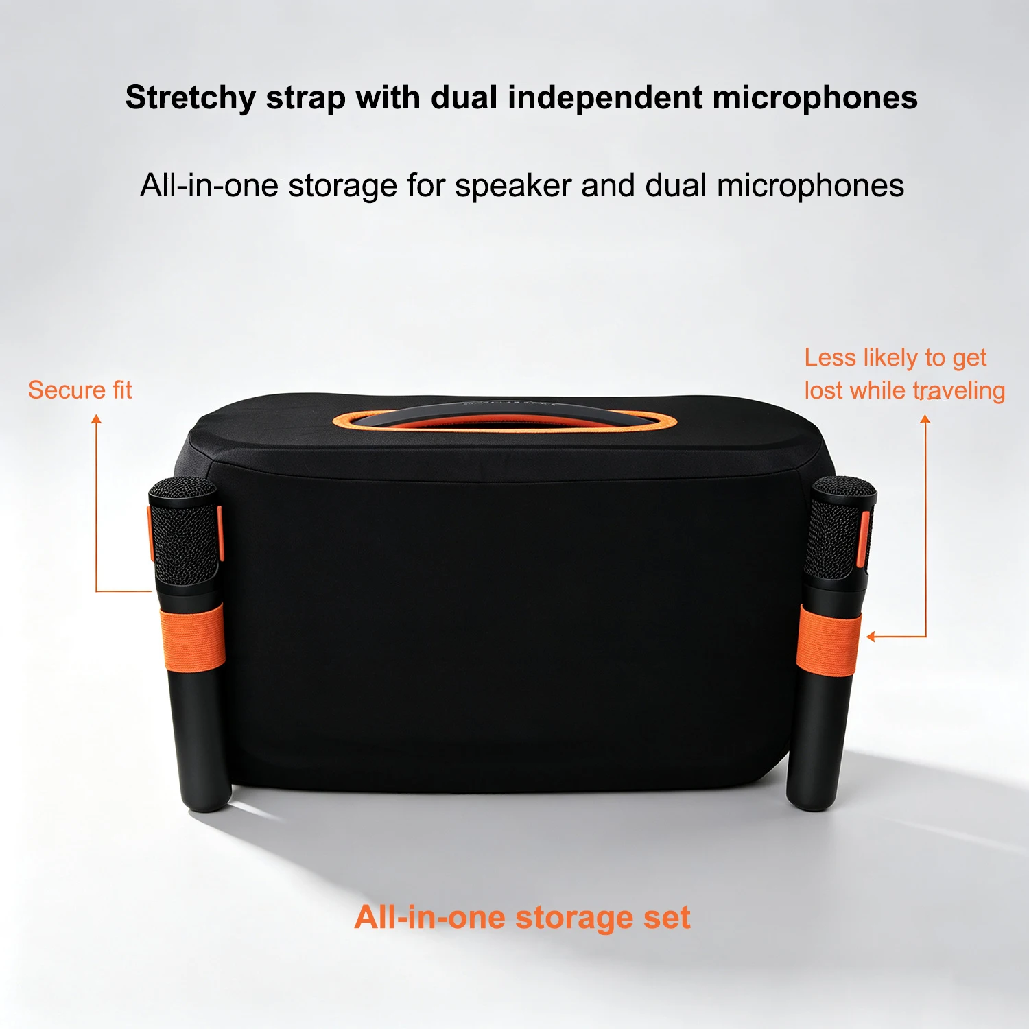 Speaker Dust Cover for JBL PartyBox On‑The‑Go 2, Stretch Fabric Protective Dust Sleeve Party Speaker Accessory