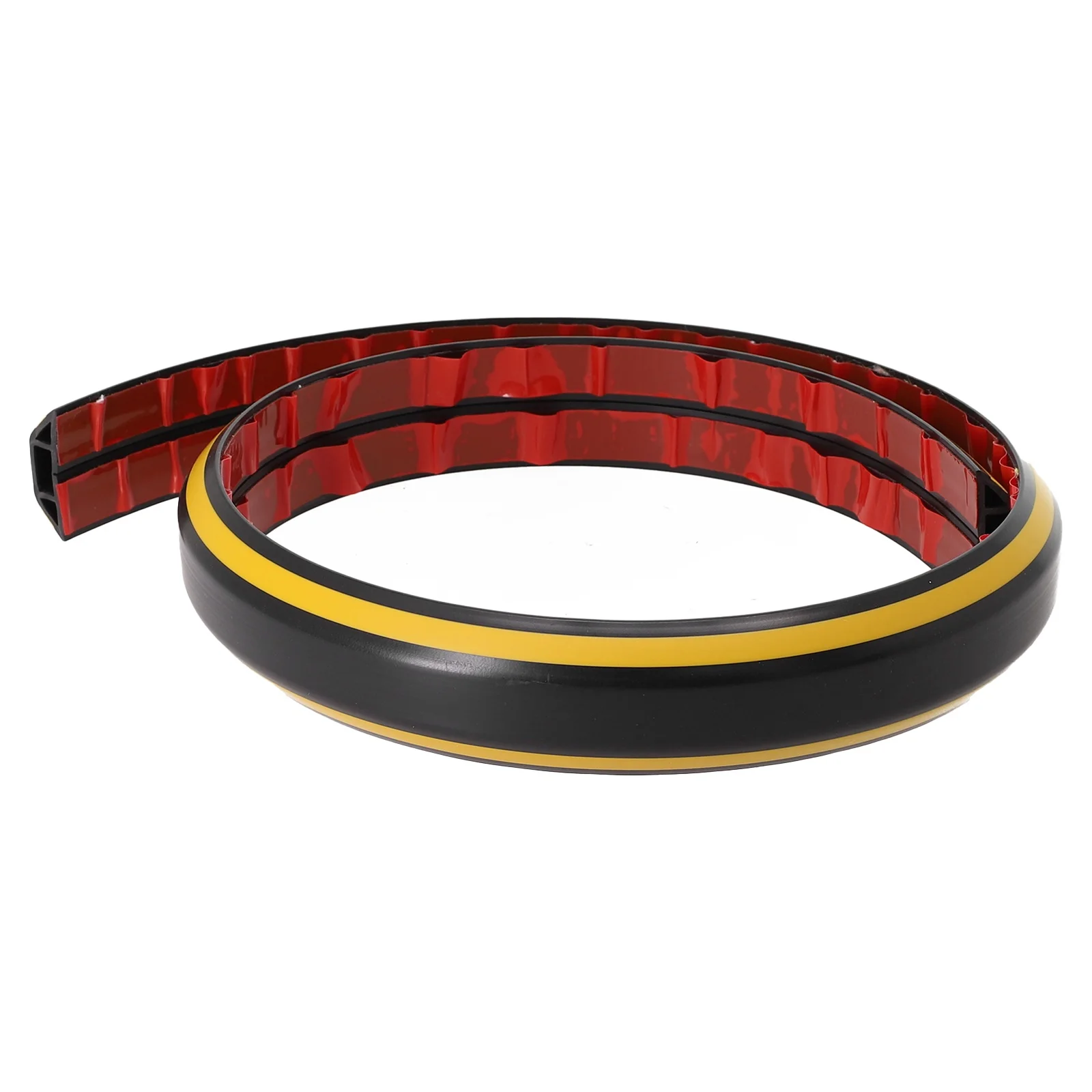 1pc Heavy Duty Floor Cable Protection Cover 1 Meter Length Floor Cable Cover Rubber Molding Soft PVC Yellow-black 11/14 Mm