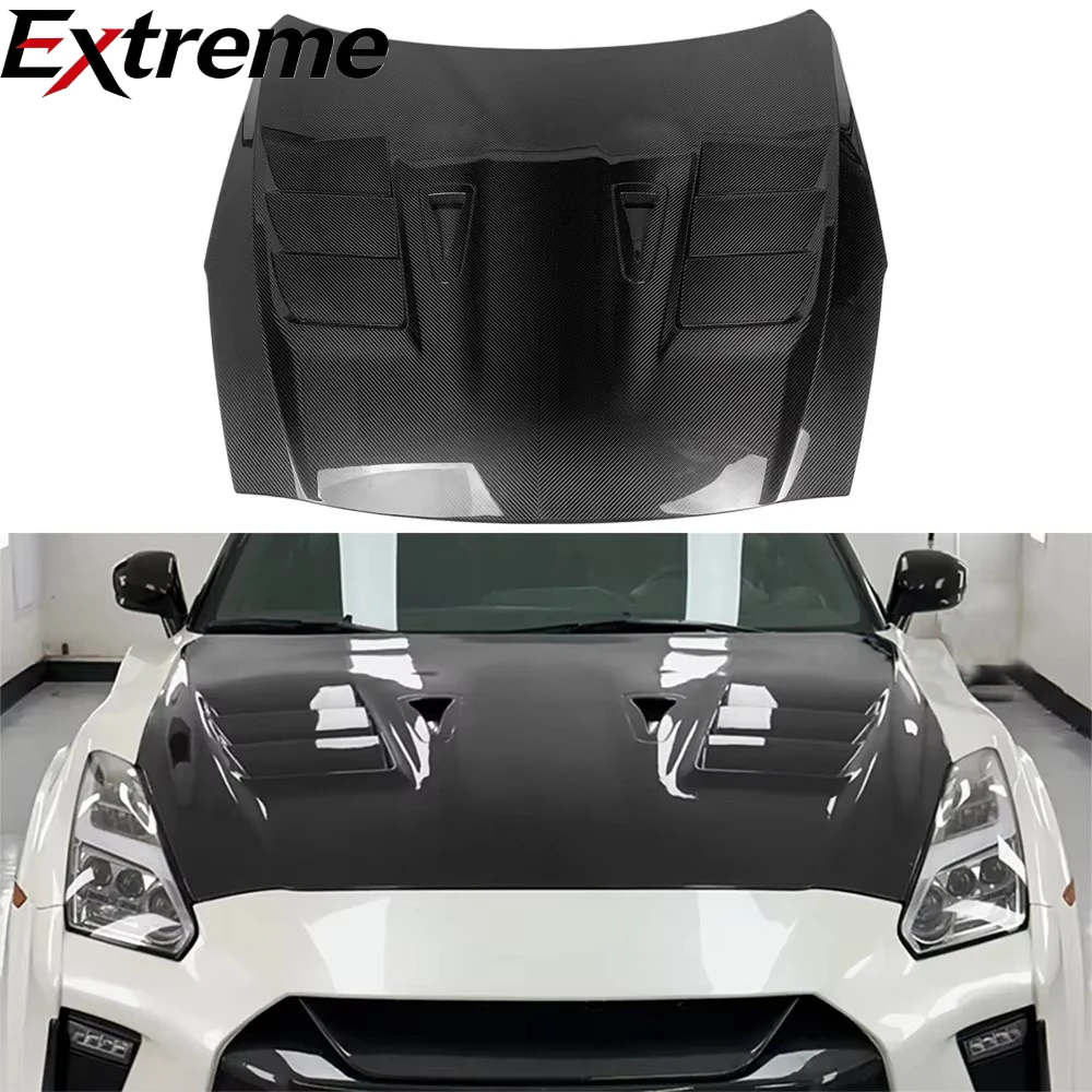 New Arrival Carbon Fiber TS Style Front Hood for Nissan GTR R35 Engine Bonnet