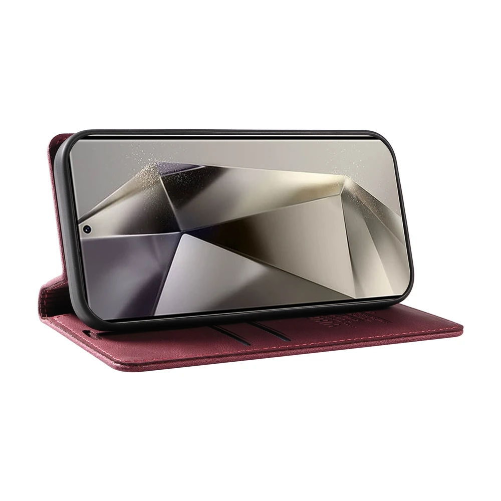 Magnetische Leder-Geldbörsen-Flip-Cover für Samsung Galaxy S25 S24 S23 S22 S21 S20 S10 S9 S8 S7 FE Plus Pro Ultra Edge | Premium-Gehäuse – Detail 3