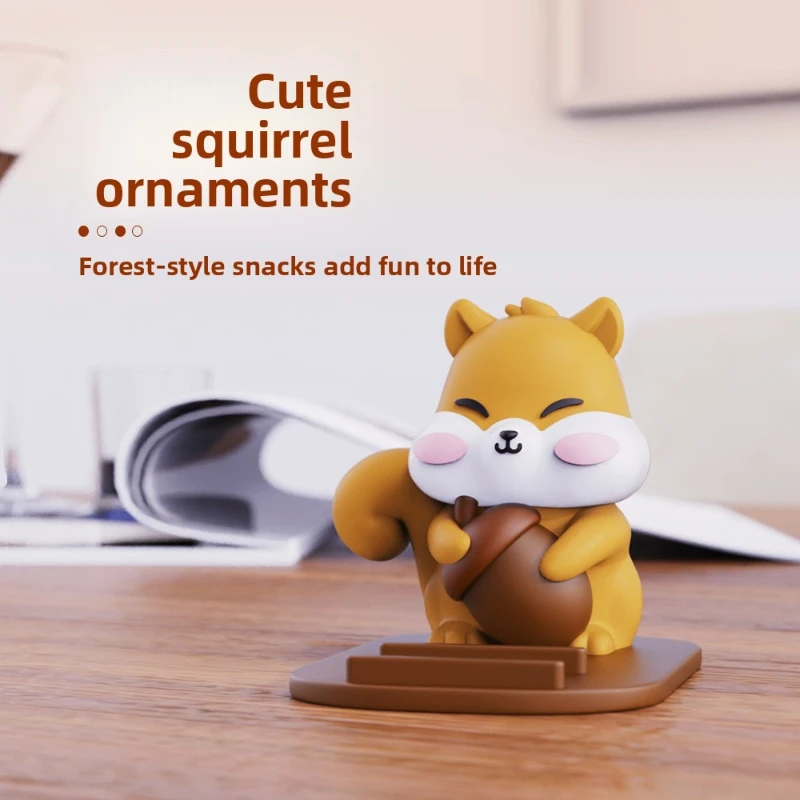 

Creative New Squirrel Desktop Mobile Phone Holder Cute Mobile Phone Holder Lazy Tablet Support Holder Cartoon Mini Ornament