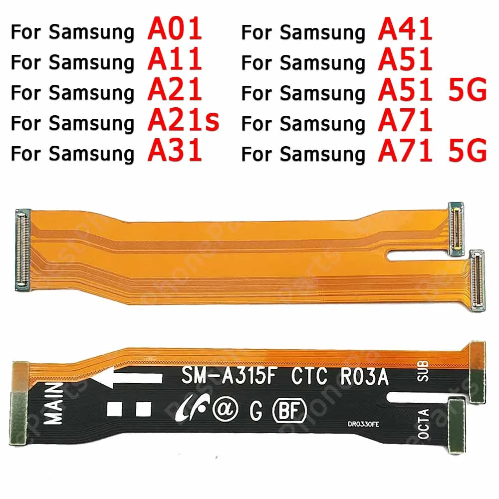 

Материнская плата гибкий кабель для Samsung Galaxy A01 Core A11 A21 A21s A31 A41 A51 A71 фотоаксессуары для ремонта запасные части