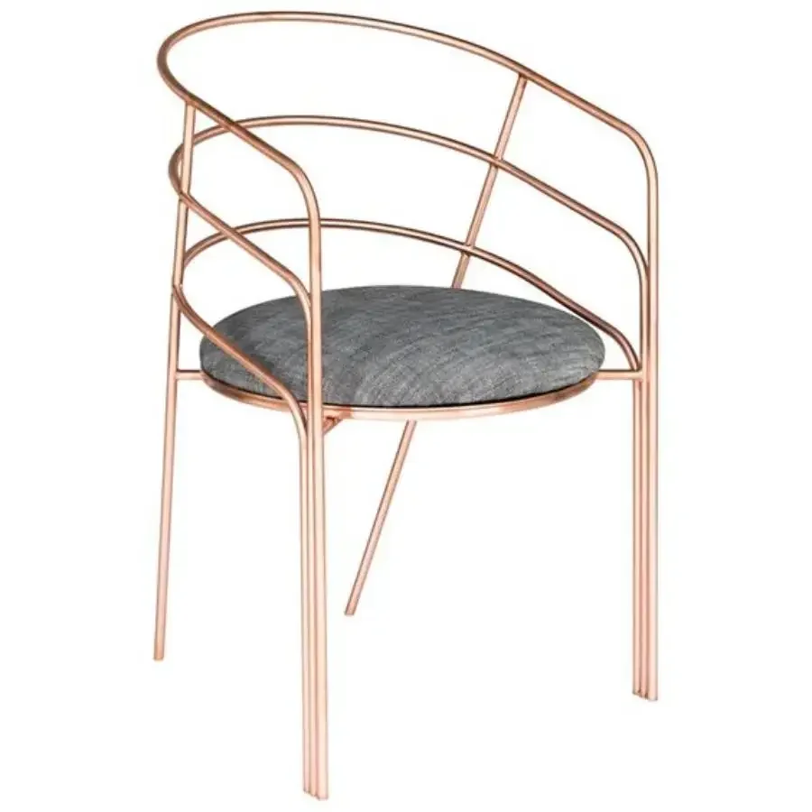 

For Quality Rose Gold Chair With Cushion Seat Modern Furniture Decorative Chair Office Hospital Cabinet Chairs Best Price