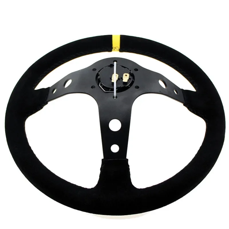 Car Modification 14 Inch Matte Personalized Racing Car 350mm Suede Universal Steering Wheel