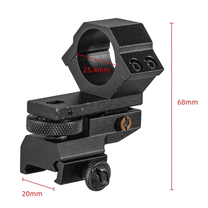 Imagem -05 - Anel Low Profile Unhas Duplas Ajustável Windage Elevation Rifle Scope Mount Laser Sight Lanterna Braçadeiras Caça Titular 25.4 mm