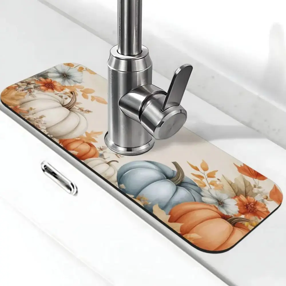 VIKAMA Faucet Water Absorption Pad For Kitchen Washbasin, Sink Drain, Splash-Proof Water For Bathroom, Bathroom Countertop Pad