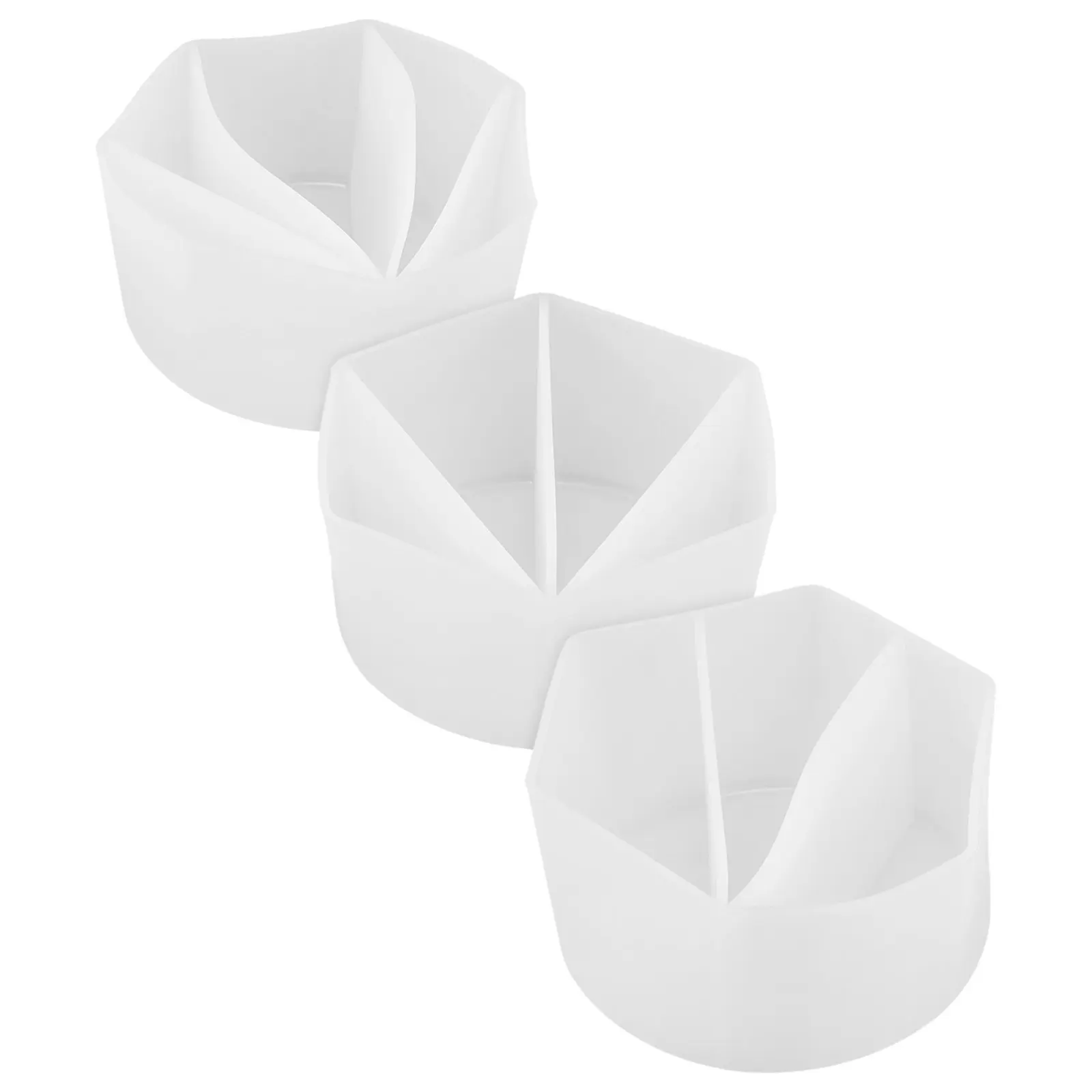 3Pcs Silicone Split Cups Paint Pouring Fluid Art Resin Mixing Divided Cups Reusable Eco Friendly Easy Clean Art Supply Set