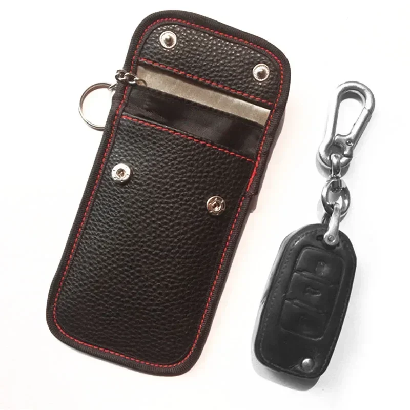 Car Anti-Theft Car Key Fob RFID Blocker - Faraday Signal Blocking Pouch Wallet (Car Interior Accessory) view 2
