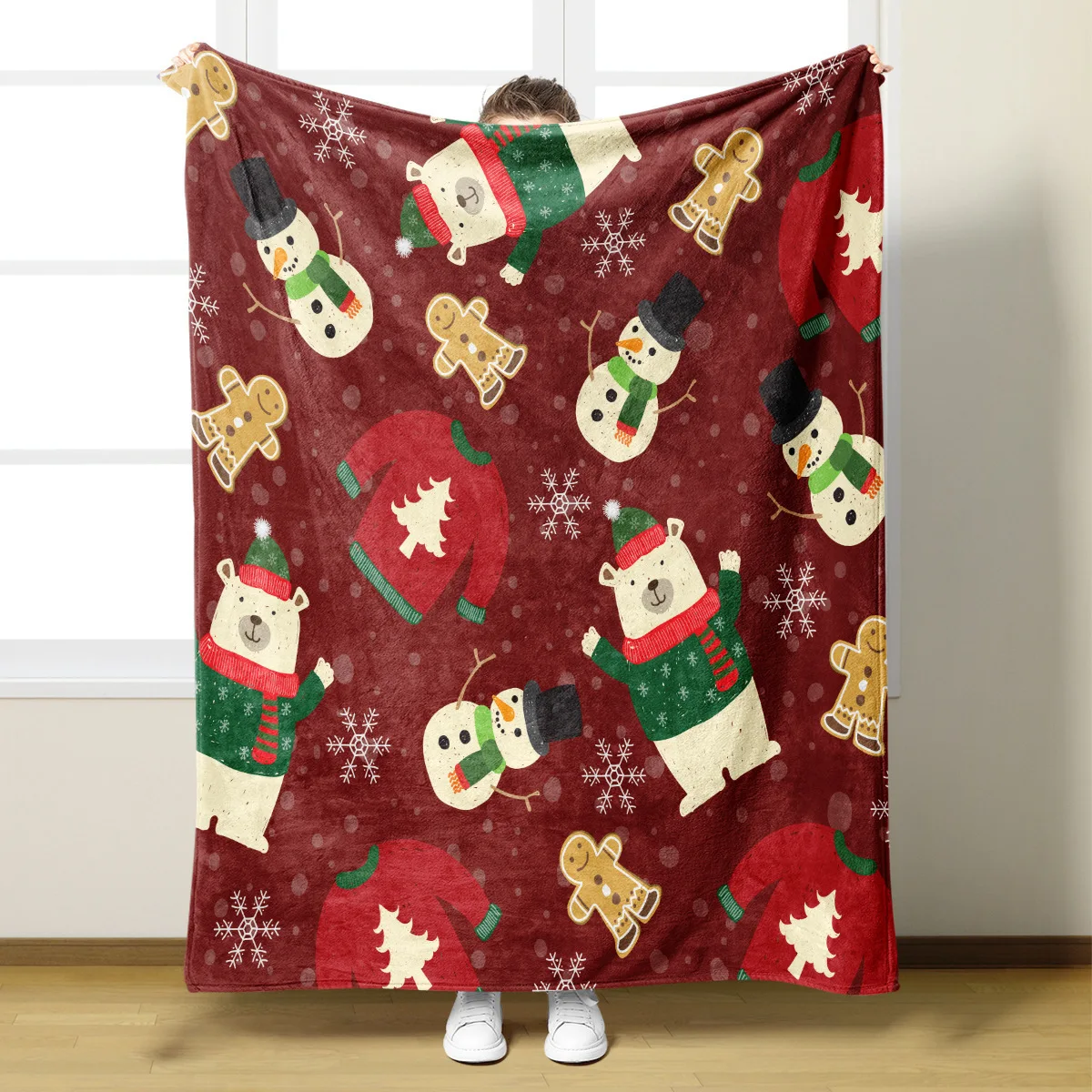 2026 Christmas Flannel Blanket 3D Printed Blanket For Sofa Home Camping Nap Leisure Blankets Christmas Gifts For Home Decor