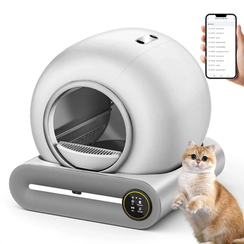 Smart Electric Automatic Cat Litter Box Self-Cleaning With Easy Clean Feature New 10kg Plastic Cat Toilet