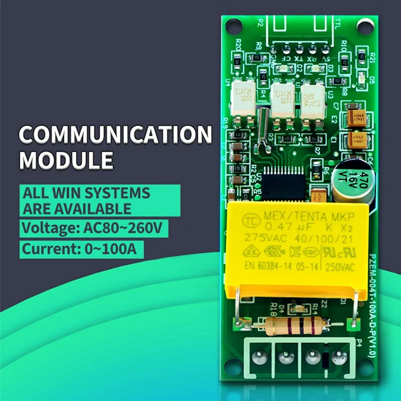 Akcesoria 100A PZEM 004T 3.0 wersja wattomierz + Open CT Kwh miernik wolt Amp aktualny moduł testowy dla Arduino TTL COM2/COM3/COM4