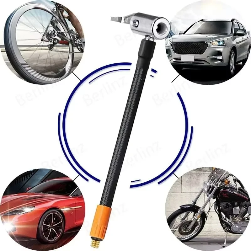 M6 40/60/80CM Locking Air Chuck With Air Hose Standard Tire Valve Fine Thread Inflation Hose Adapter Tire Inflation Pump Hose image 5