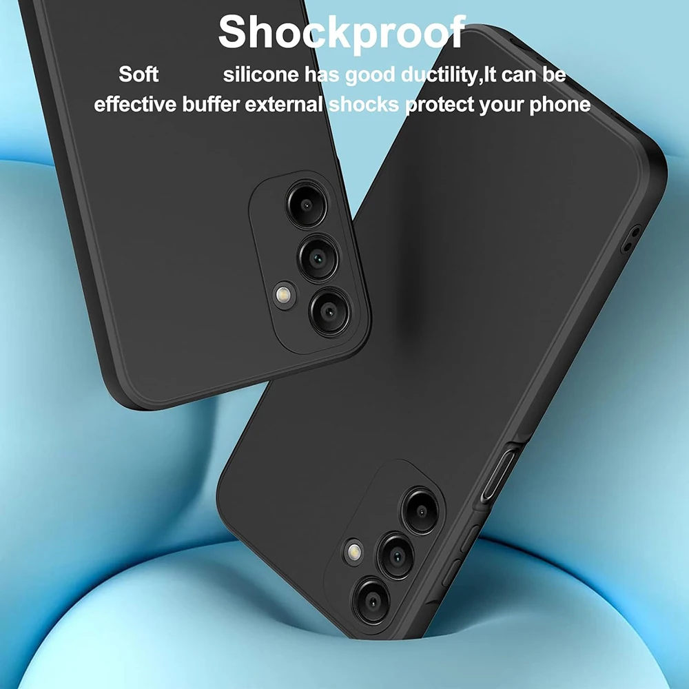 Ultra Thin Matte Soft Silicone Case For Samsung Galaxy S24 S23 FE Plus Ultra A55 A35 A25 A15 A05S A54 A34 A14 Black Back Cover