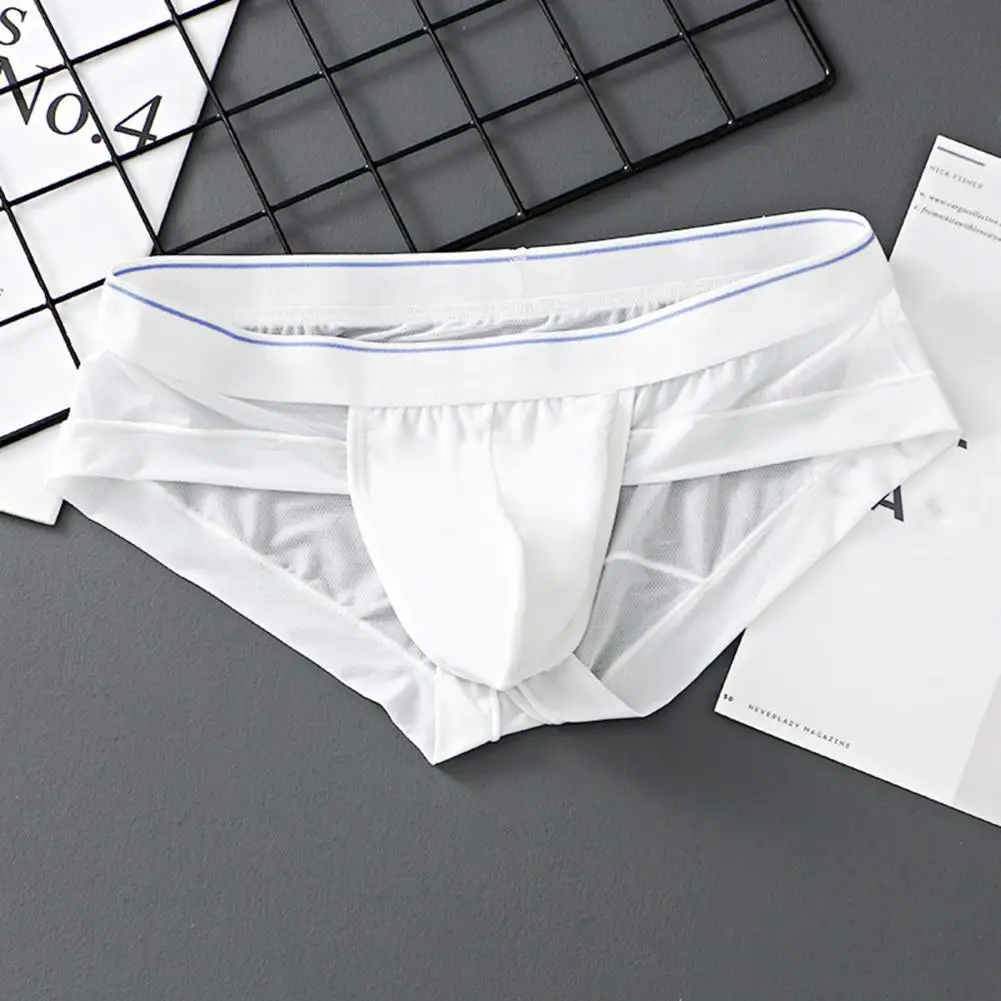 Männer Sommer Slips Herren Sommer atmungsaktive 3D-Beutel Slips weiche transparente Komfort schnell trocknende Dreieck Bikini Unterwäsche für Männer