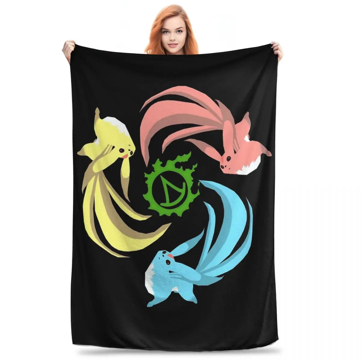 Ffxiv Summoner - Carbuncles Blankets Flannel Multi-function Throw Blankets Sofa Throw Blanket For Couch Office Throws Bedspread