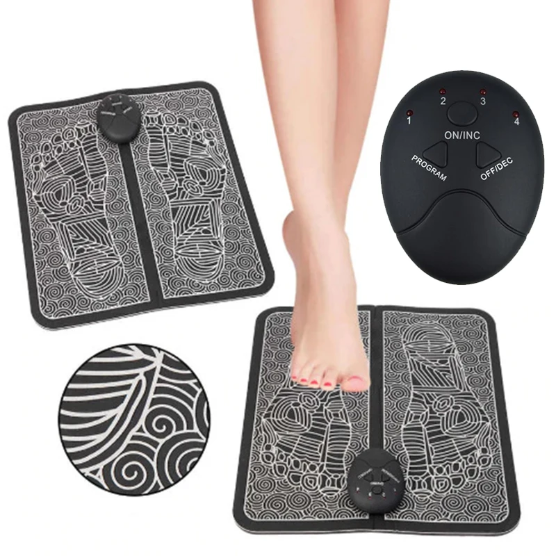 

Fitness EMS Tens Acupuncture Foot Massager Muscle Stimulator Acupoint Mat Health Care Foot Muscle Electric