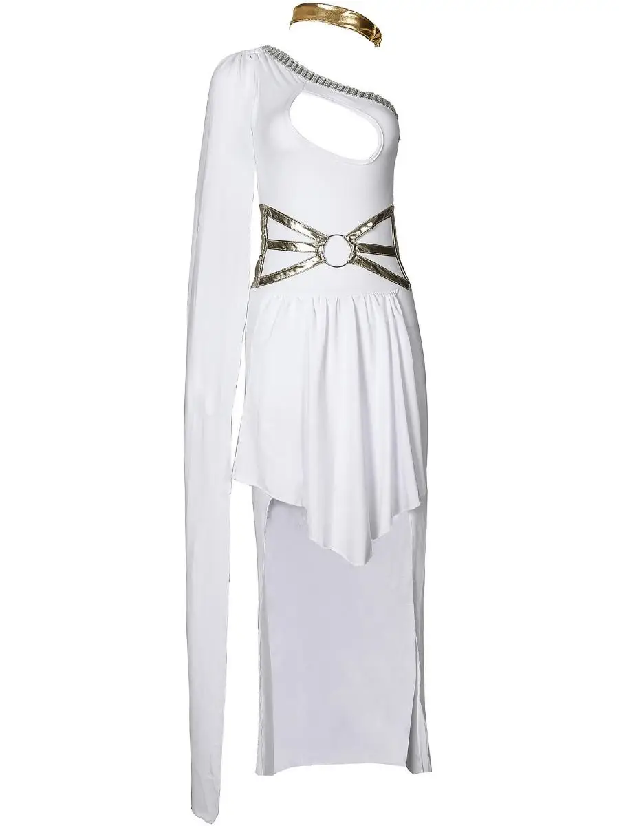 SXL Single oulder Godd loween Costume Gonna lunga Abiti per spettacoli teatrali Par Abbigliamento Queen Tema Tradizionale Cina...