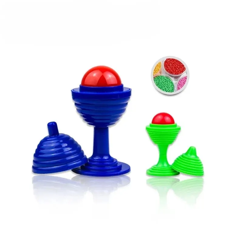 Vase and Ball Magic Trick Puzzle Children Toys Environmentally The Ball Disappeared and Reappeared Close-up Magic Props