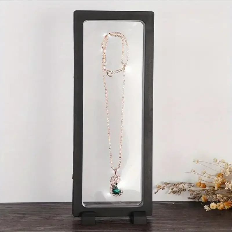 

5 компл. 3D прямоугольная плавающая рамка с базовой рамкой для дисплея эластичная телескопическая коробка для хранения серег, колец, брошей, ювелирных изделий Orga