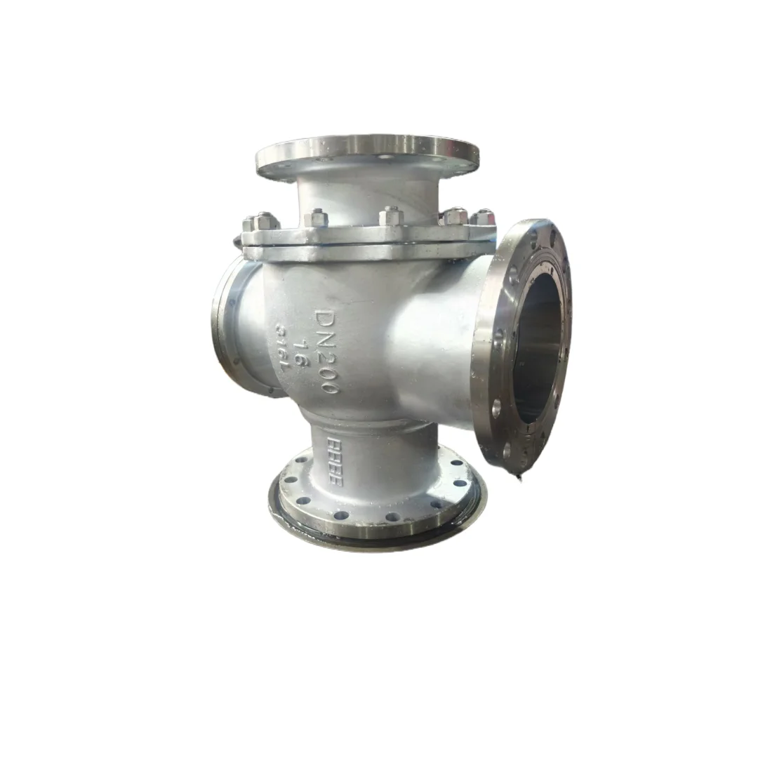

3-way Ball Valve With Flange Connection PN16 DN200 Body Ball And Stem SS316 Ball Valve