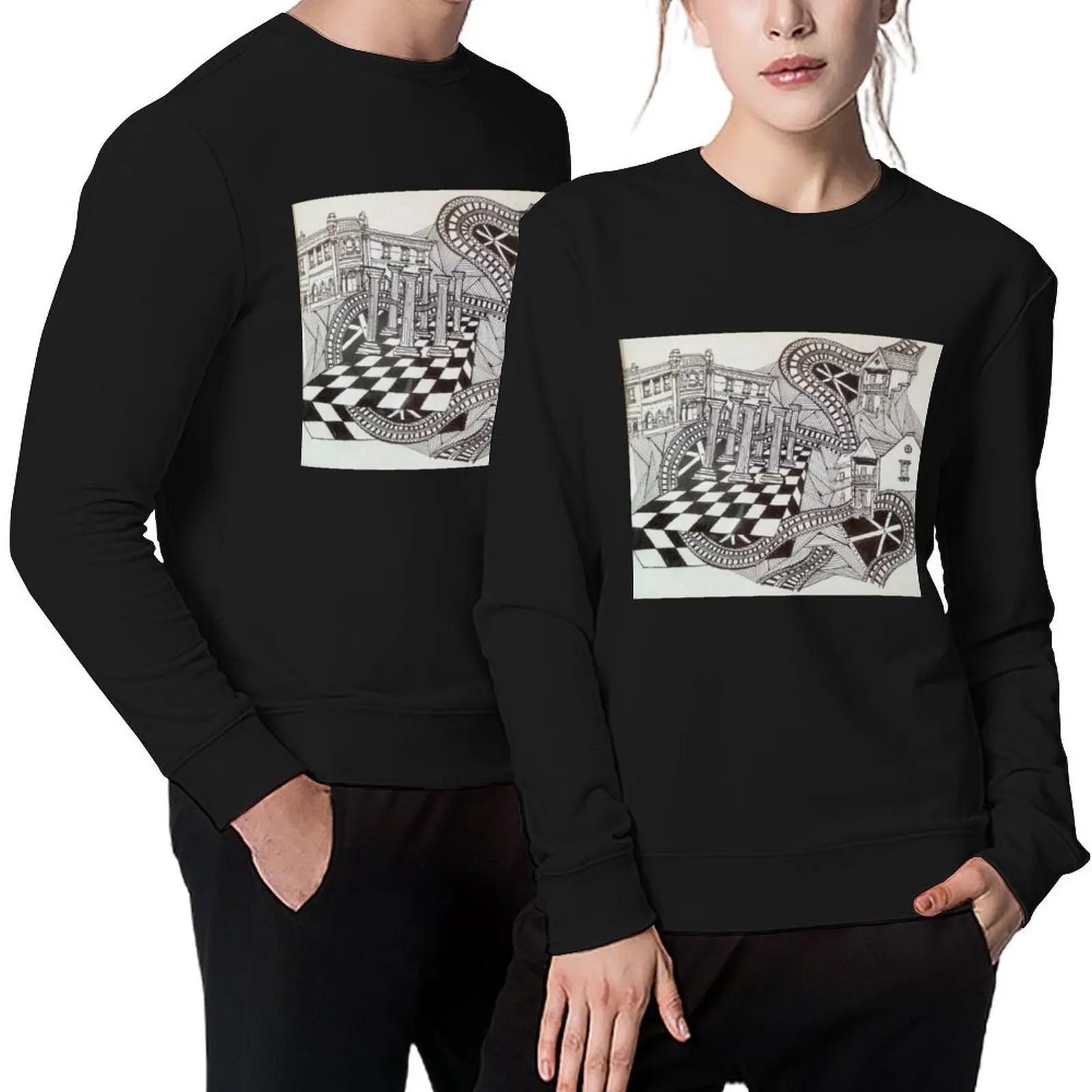 

‘One Off’ hand inked drawing’s Pullover male clothes men's sweat-shirt fashion men men clothing men sweatshirt