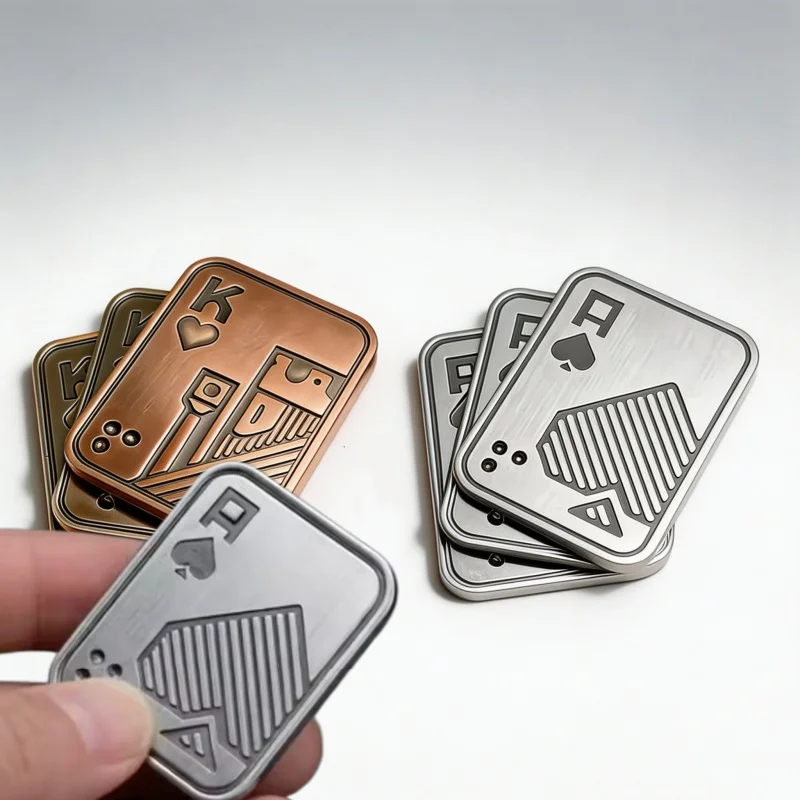 Magnetischer EDC Poker AK Fidget Slider aus Metall zur Stresslinderung bei Angstzuständen und ADHS – Kreatives Anti-Stress-Spielzeug als Partygeschenk