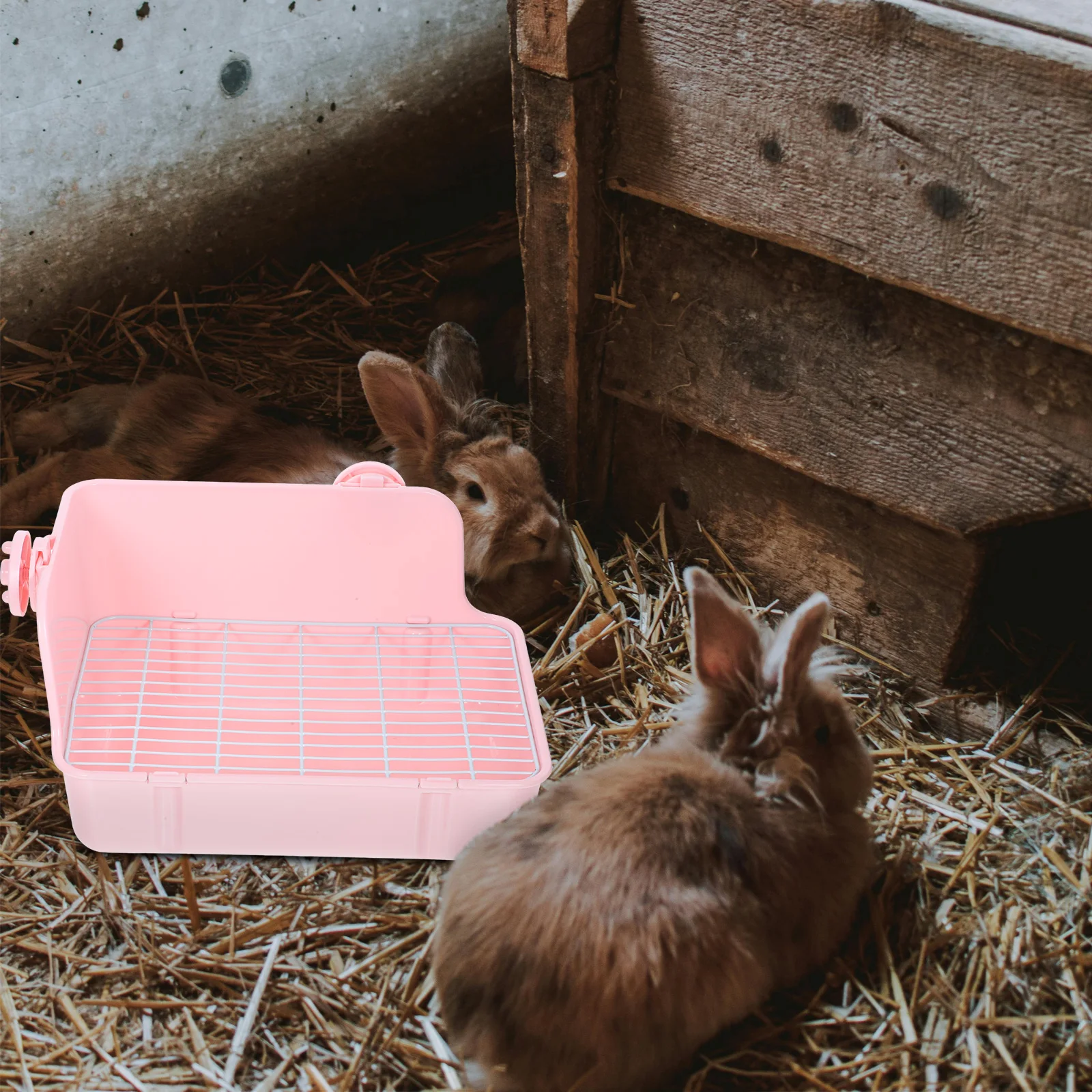 

Plastic Rabbit Floor Trash Can Household Bunny Potty Detachable Wear Resistant Reusable Litter Box Pet Toilet Guinea Pig