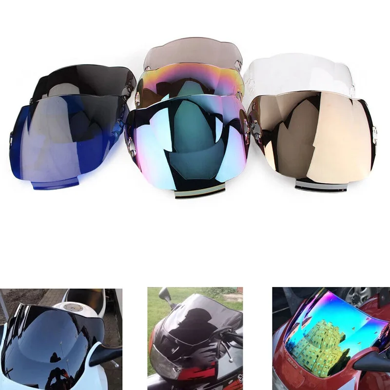 For Honda CBR 600 F2 1991 1992 1993 1994 Black Motorcycle Windshield WindScreen Screen Double Bubble CBR600 CBRF2 91 92 93