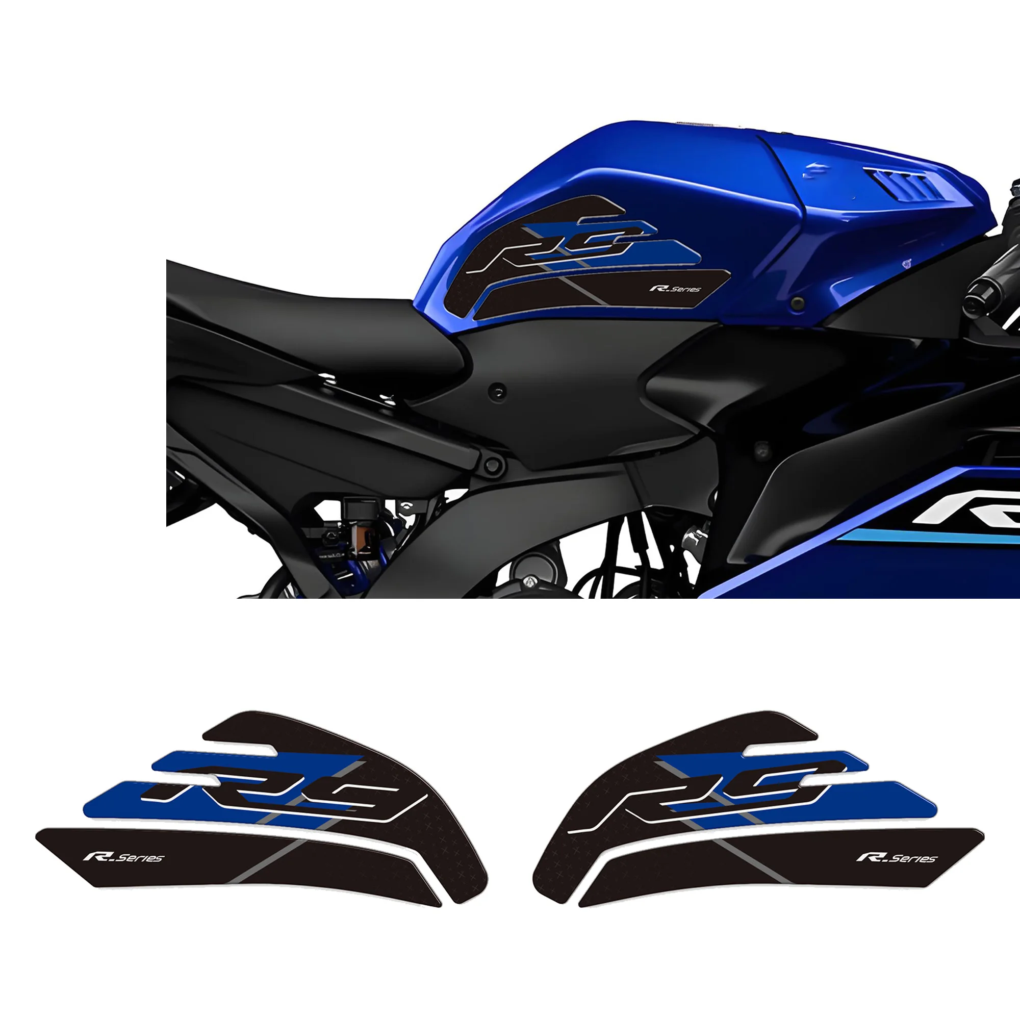 Motorcycle Tank Pad TankPad Cap Grips Gas Fuel Kit Knee Stickers Decals Protection for Yamaha YZF-R9 YZFR9 YZF R9 2025-2026