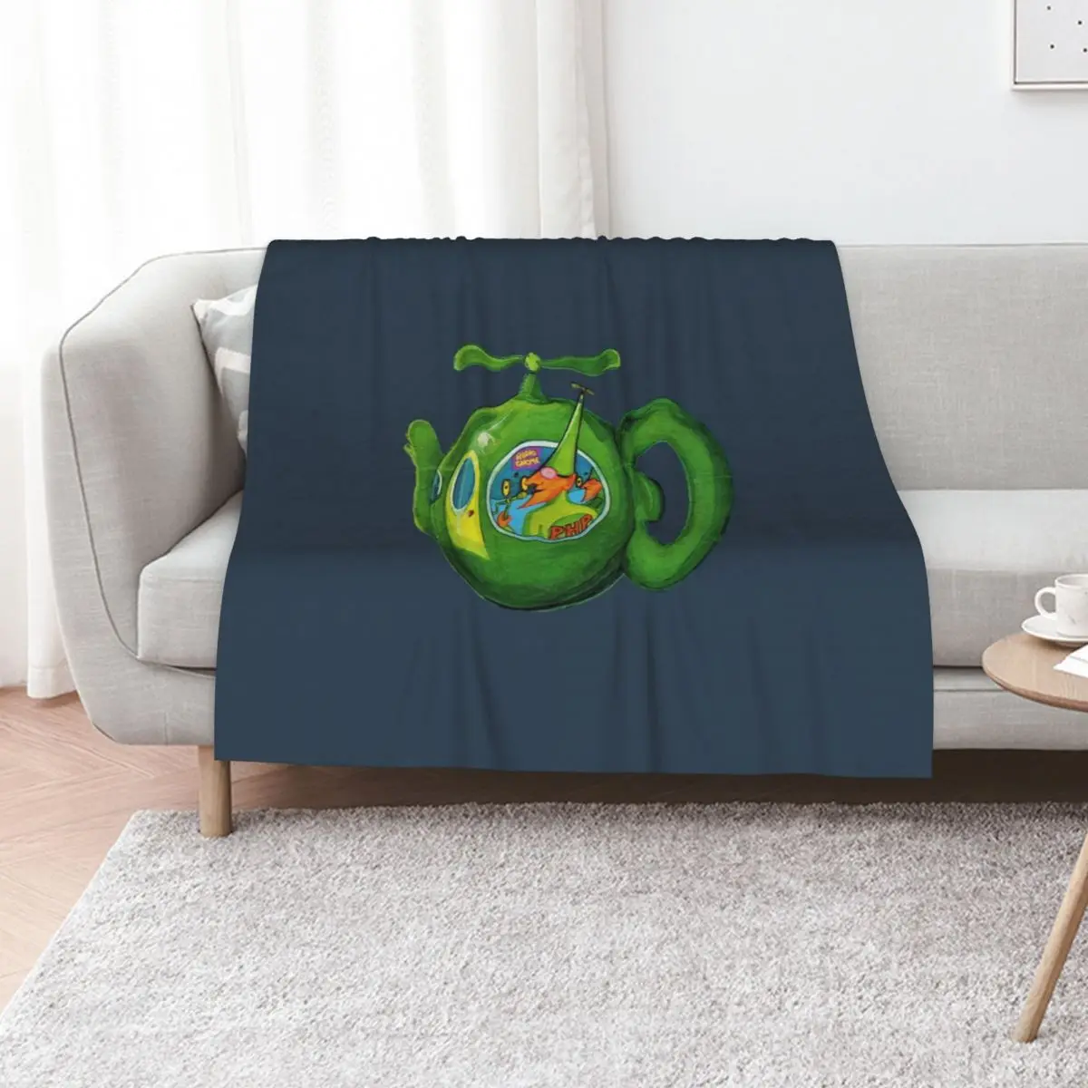 Flying Teapot Throw Blanket Bed linens Blankets Sofas Of Decoration Soft Big funny gift Cute Plaid Heavy Blankets