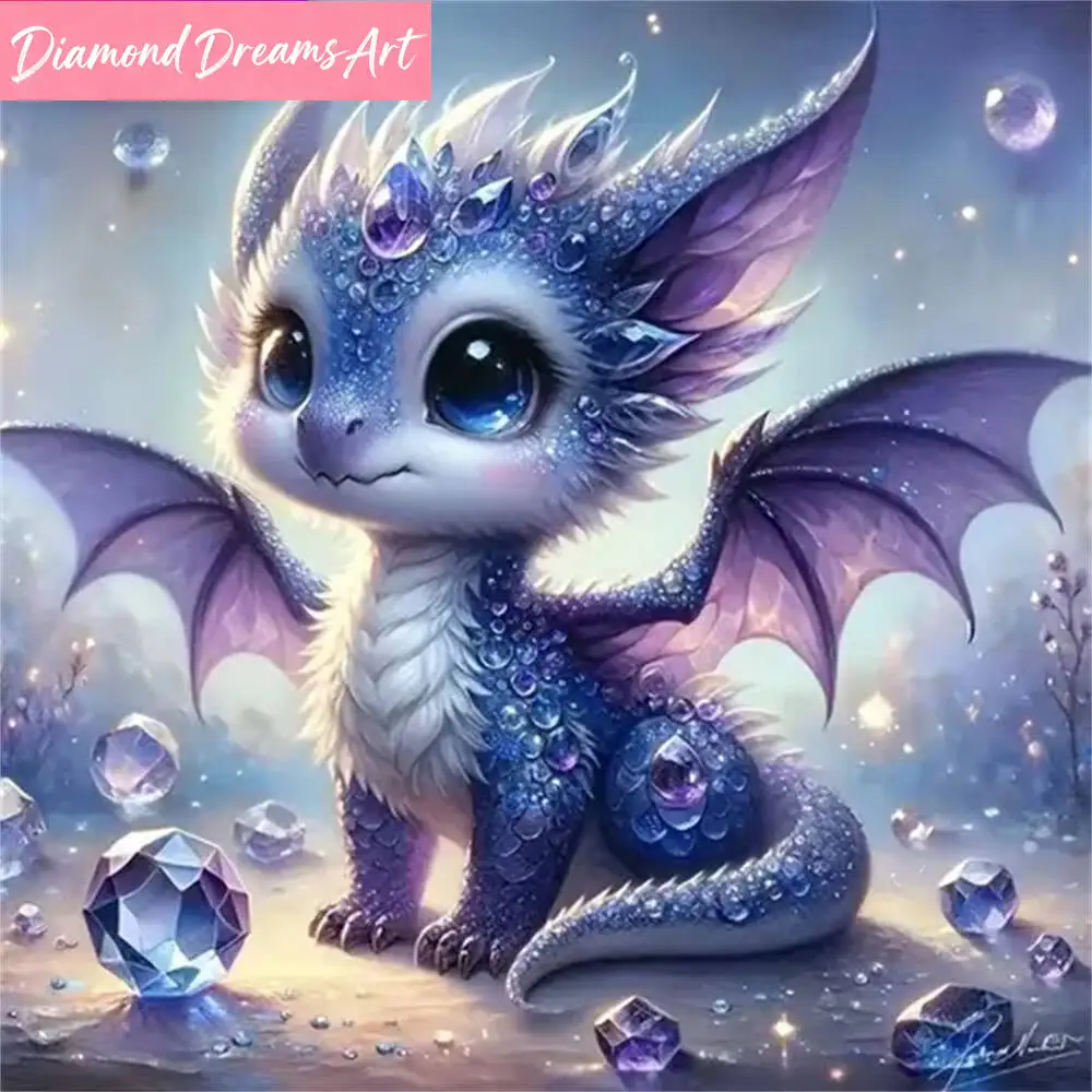 

Алмазная вышивка: мозаика с динозаврами и животными, мультяшный дизайн, набор для творчества из акрила, ручная работа, вышивка крестом, хобби, рамка в комплекте