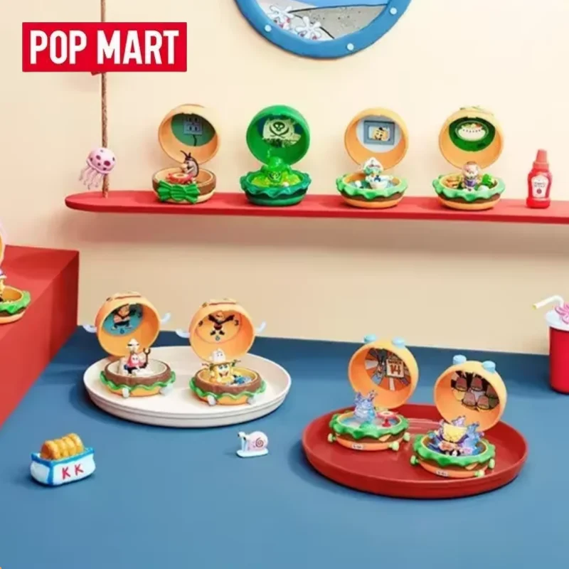 POP MART SpongeBob Krabby Patty Bestsellers Series Genuine Mystery Box Blind Box Guess Bag Toy Doll Desktop Ornaments Collection
