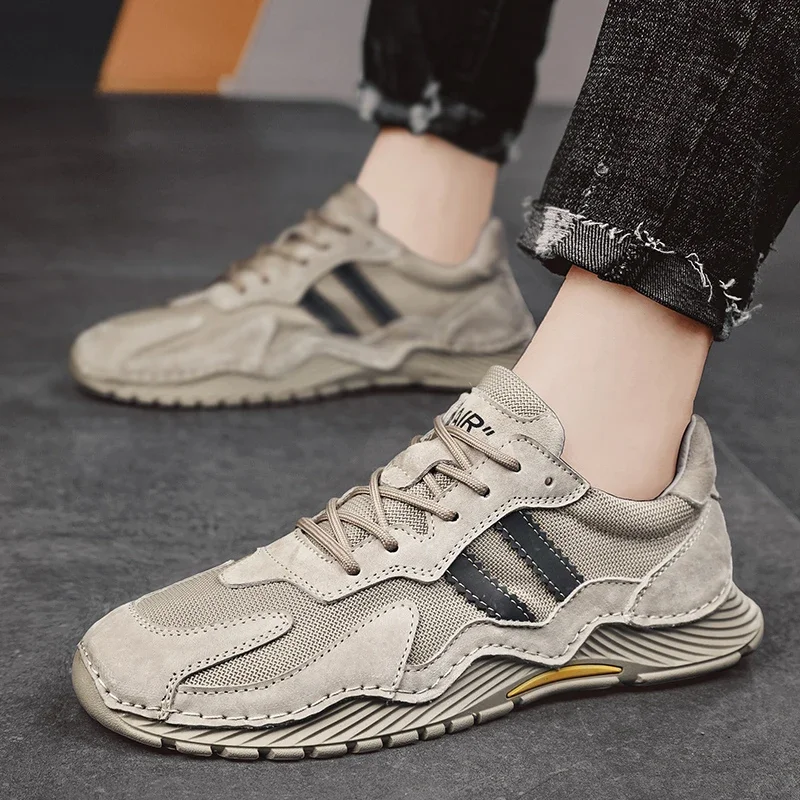 High Quality Men\'s Sports Shoes Outdoor Running Shoes Men\'s Casual Shoes Breathable Hiking Shoes Big Size:39-47 Free Delivery