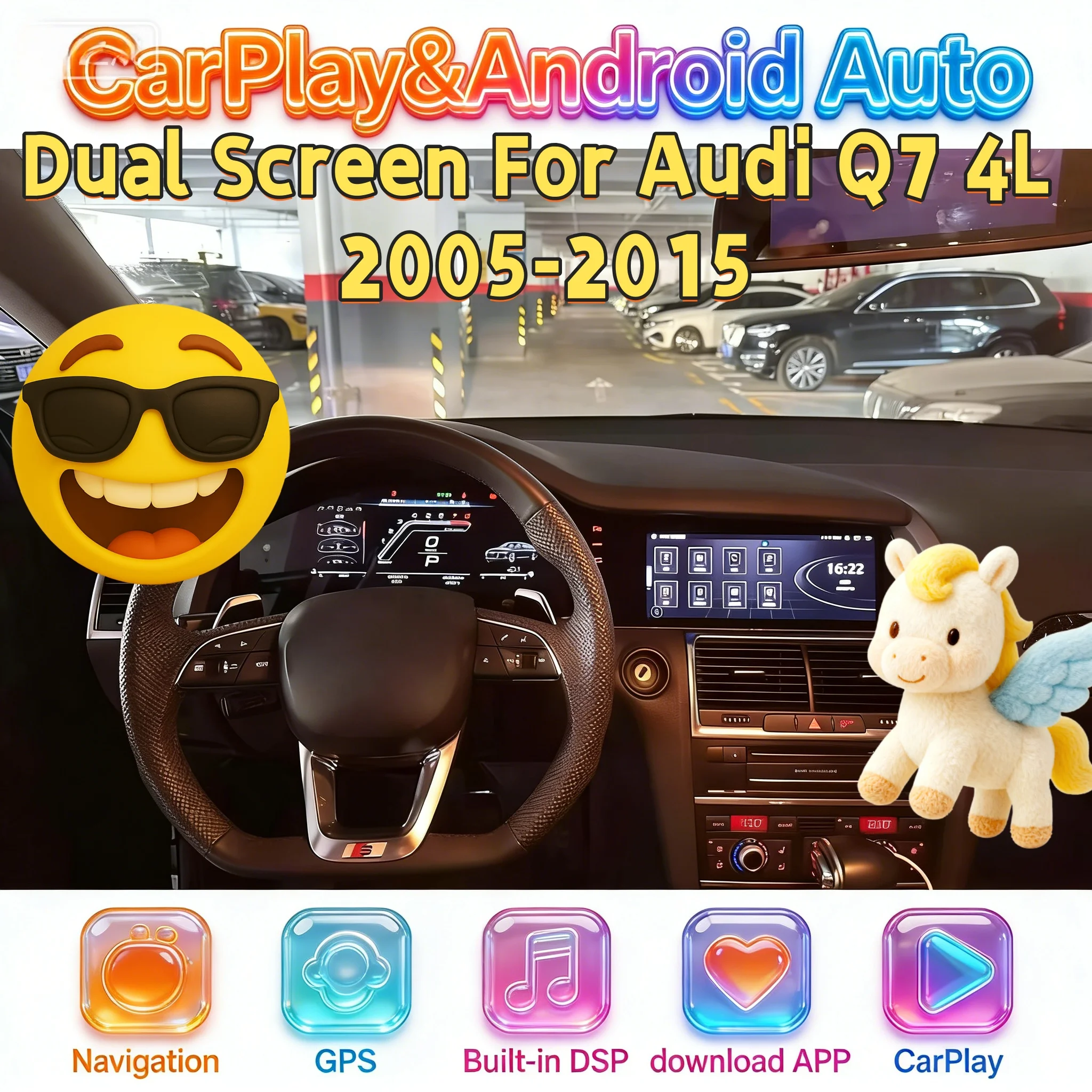 

Мультимедийная виртуальная приборная панель Android 13 с CarPlay для Audi Q7 4L 2005-2015, цифровой спидометр, Bluetooth, стереосистема