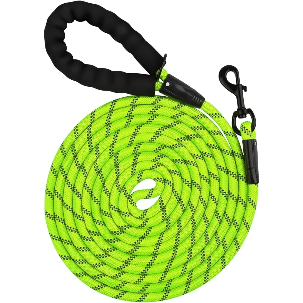 

Dog Chain with Padded Handle Reflective Rope 4.5M Drawstring Strap for Training and Walking, Sturdy and Durable Dog Chain Green