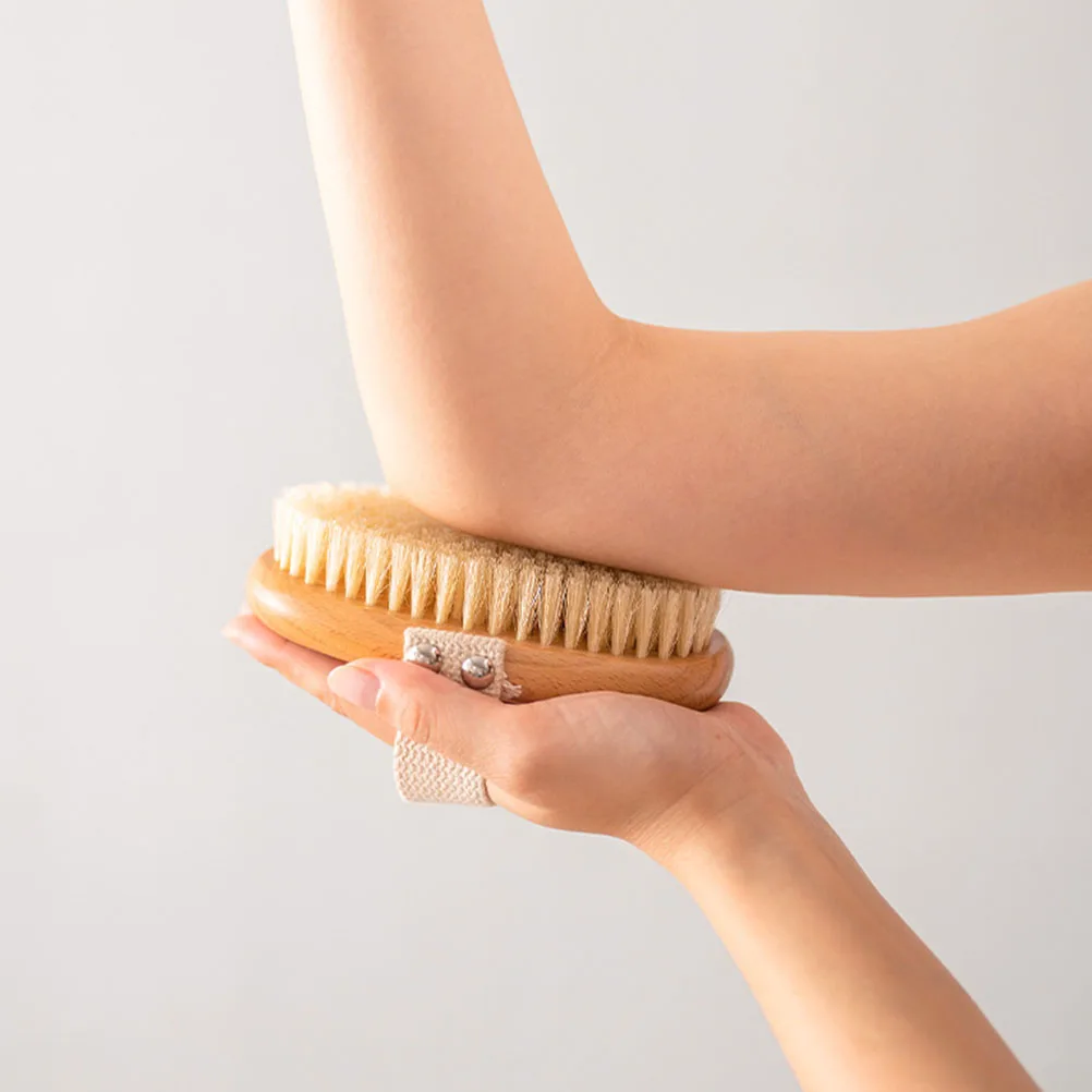 

Wooden Pig Brush H held Back Scrubber For Shower Bath Scrubber Exfoliator Dead Bathing Brush Skin Cleaner Gifts