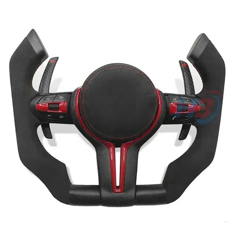 

Hot Sale Race Car Sport Steering Wheel Alcantara For BMWs Leather Material Universal Steering Wheel X1 to X6 1- 7 Series