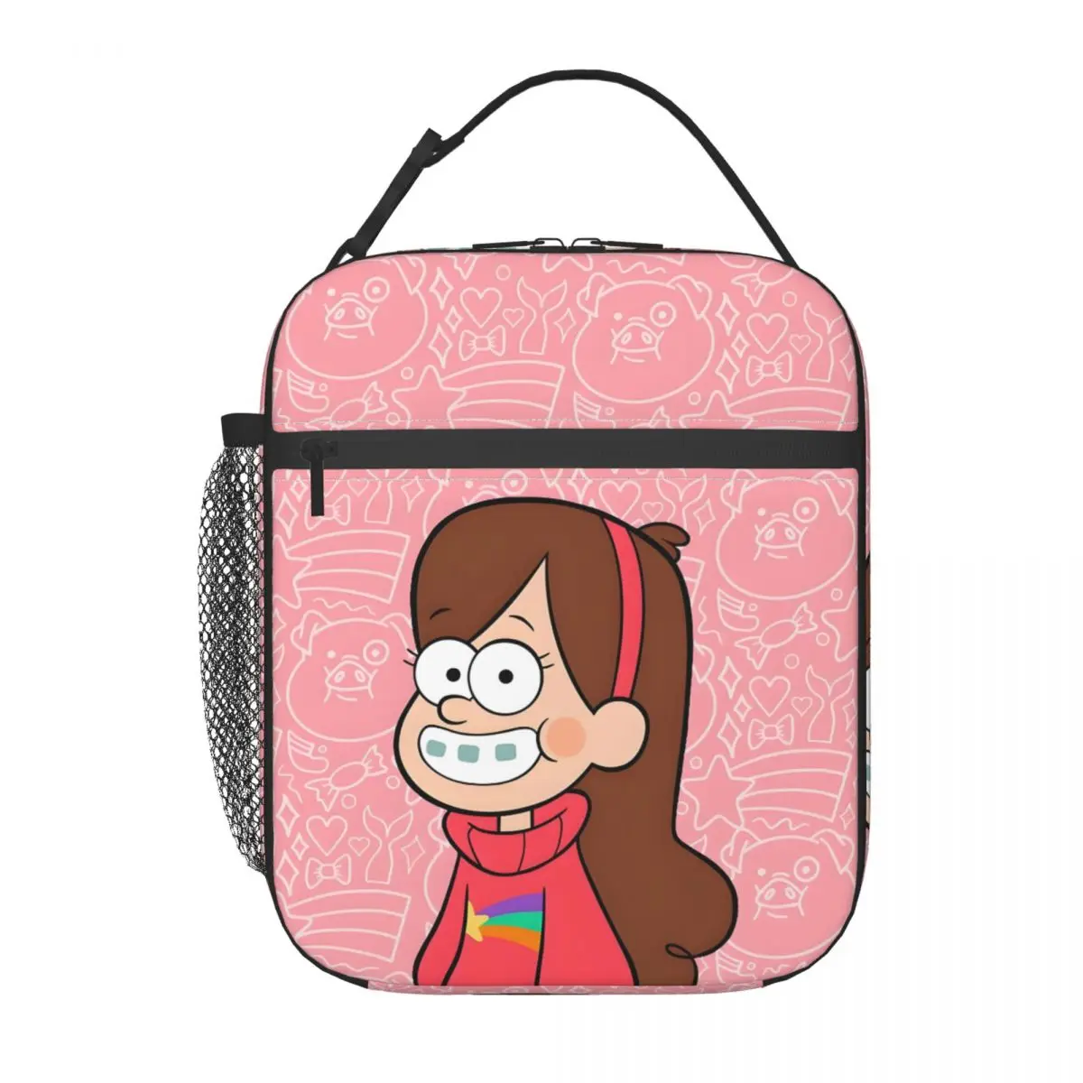 

Забавная изолированная сумка для обеда на заказ Gravity Falls для женщин, охладитель аниме-фильмов, термобокс для еды, школьные многоразовые сумки-тоут