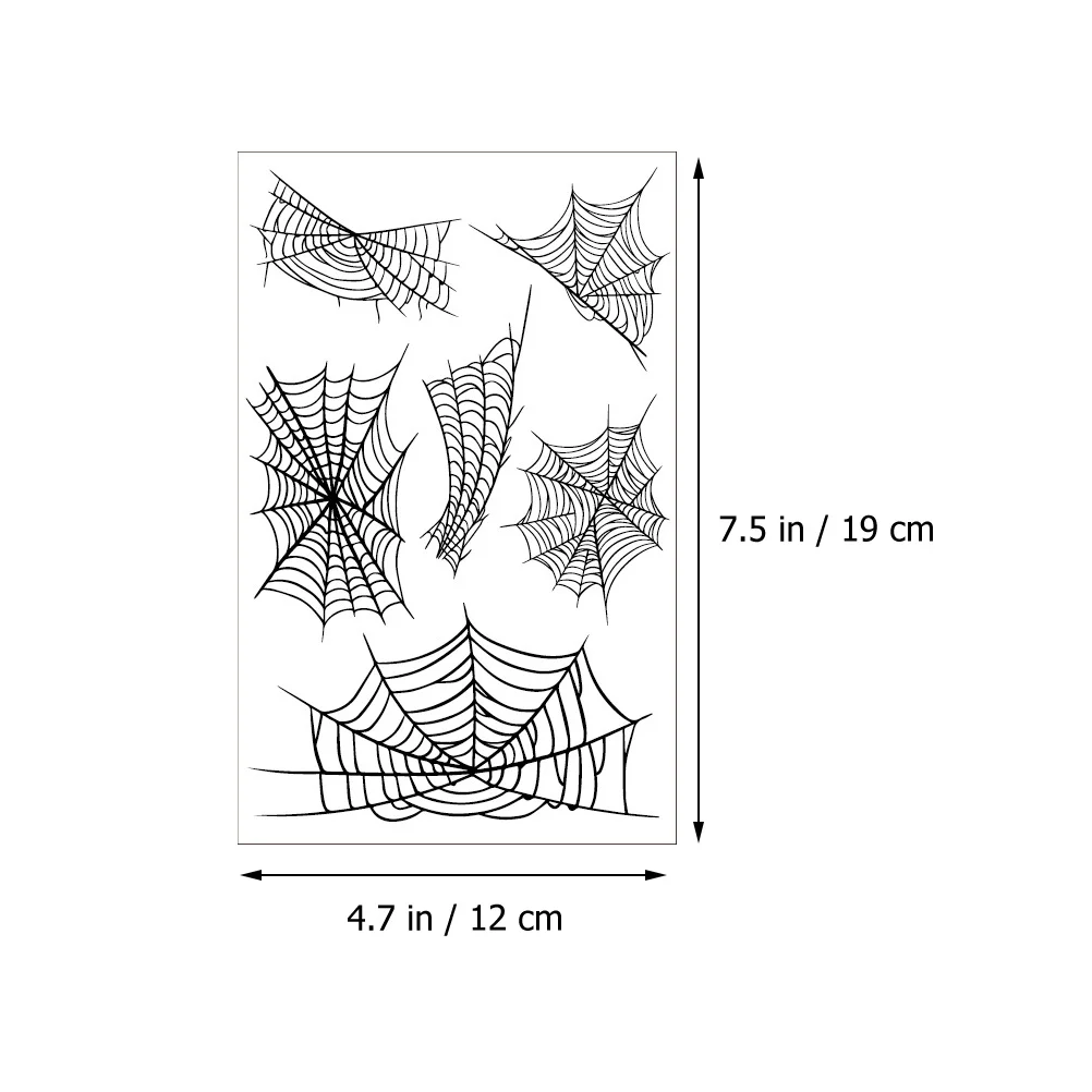 8 أوراق على شكل وجه عنكبوت للهالوين، ملصقات وشم شخصية، جسم مؤقت رائع