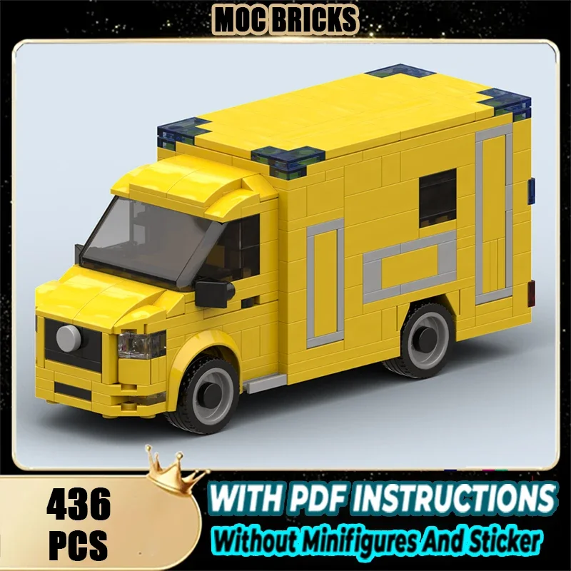 

Moc Building Blocks Dutch Box Van Ambulance Technology Modular Bricks Model Gifts Christmas Toys DIY Sets Assembly！