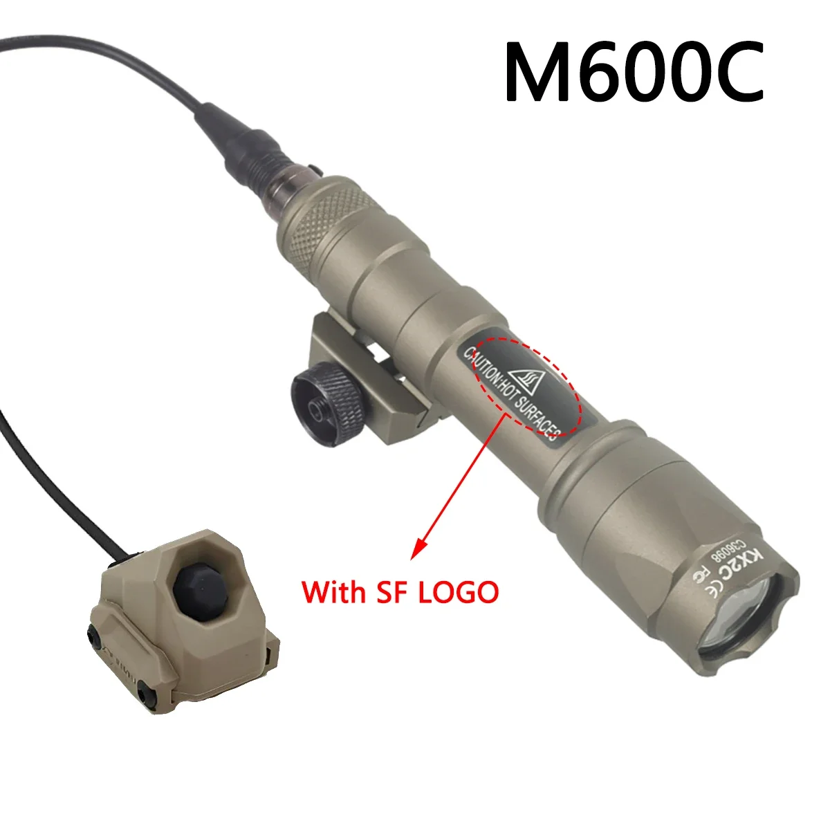 

Tactical Surefire M300 M600 Flashlight With AXON Dual Function Remote Pressure Switch 20mm Rail Rifle Airsoft M600C Scout Light