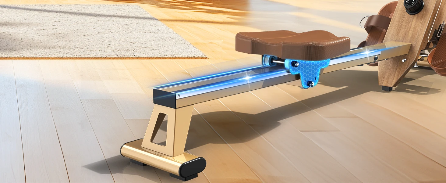 Faltbarer Magnetischer Rudertrainer mit Bluetooth-Monitor, 16 Stufen, 150kg Belastbarkeit, Vertikale Aufbewahrung – Detail 6
