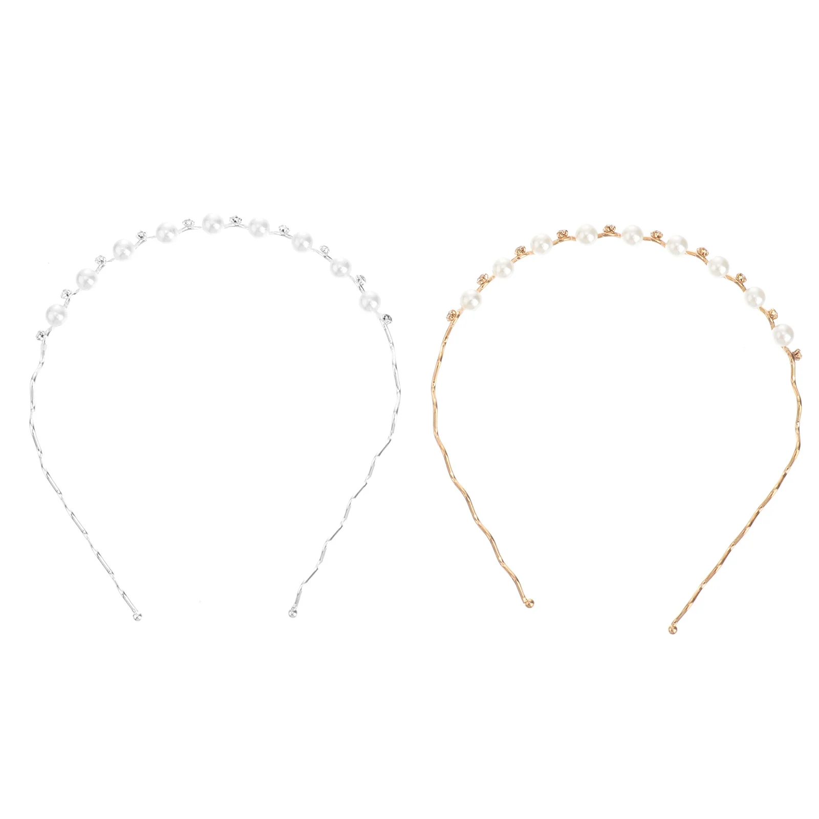 

2Pcs Gorgeous Crystal And Pearl Hair Band Headwear For Women Parties And Anniversaries